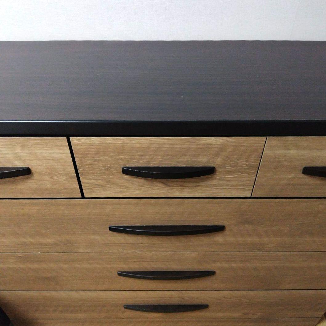 M*u様 早いもの勝ち！　木製チェスト 5段 ナチュラルウッド