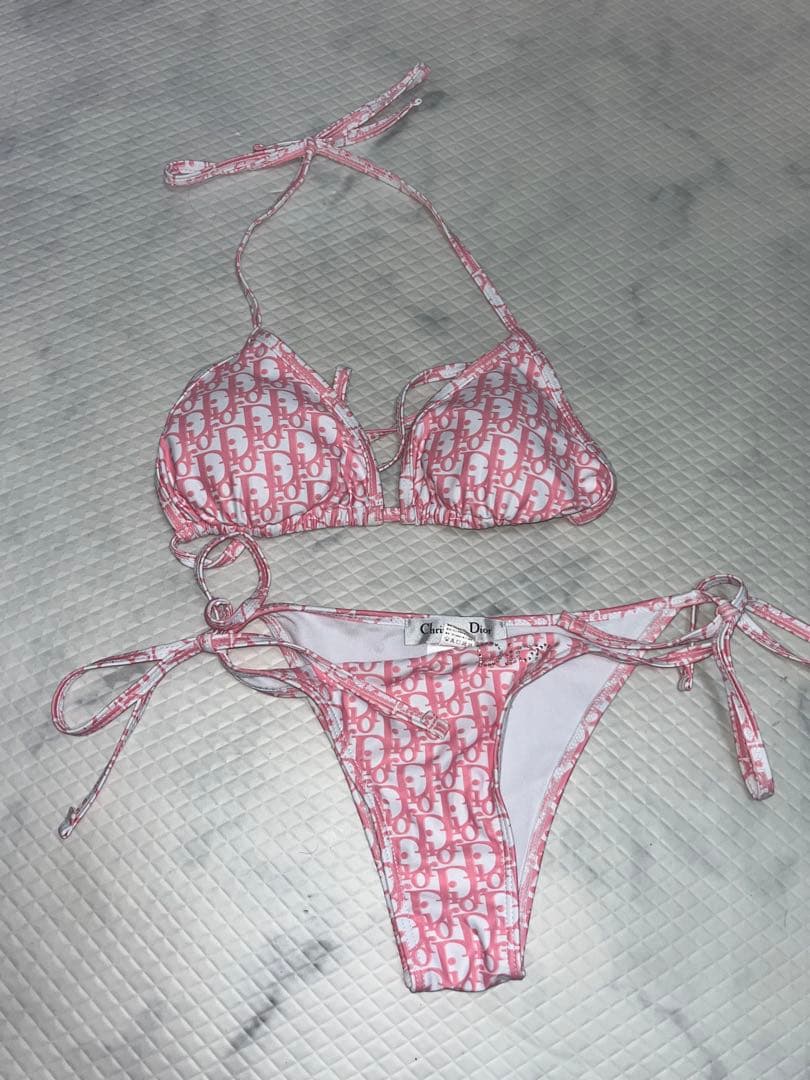 Christian Dior ピンク ロゴビキニ