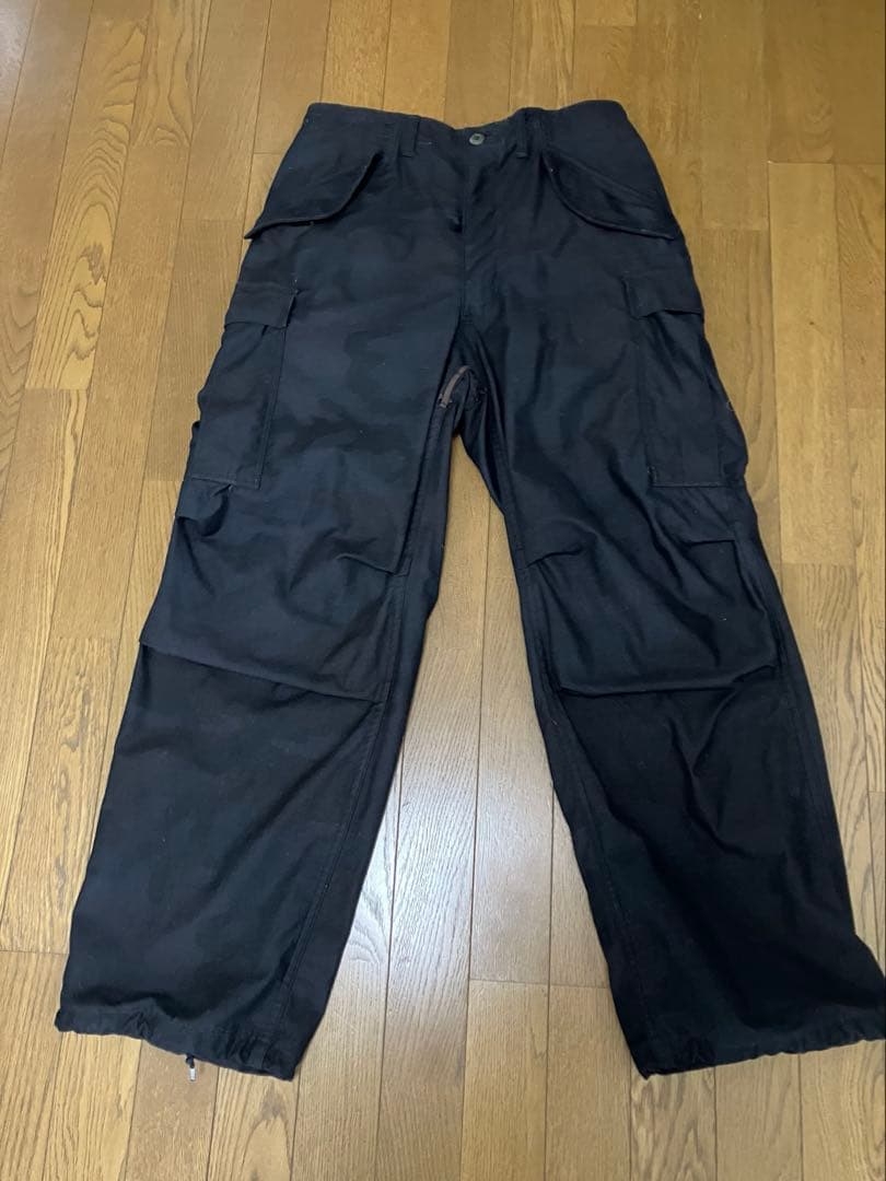 米軍 M-65フィールドカーゴパンツ ウッドランド迷彩 DEEP BLACK染め