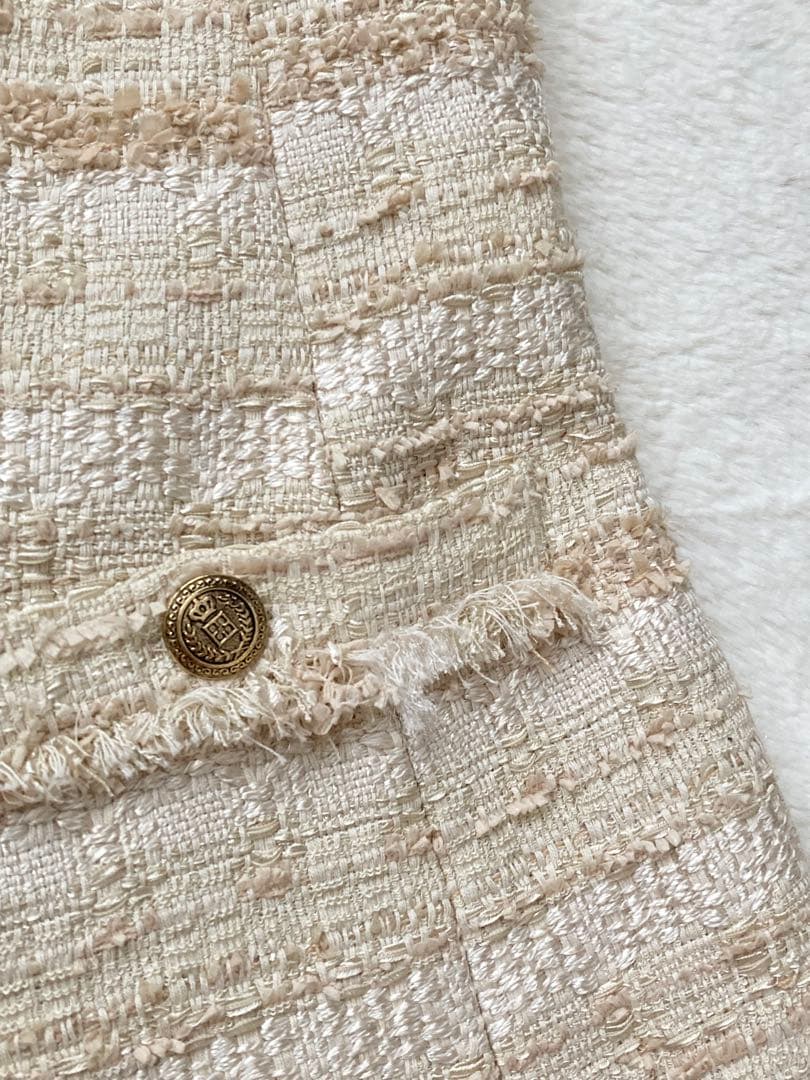 美品✨EPOCA エポカファンシーツィード ノーカラージレ