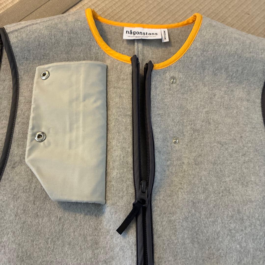 nagonstans asymmetry slit vest ベスト　グレー