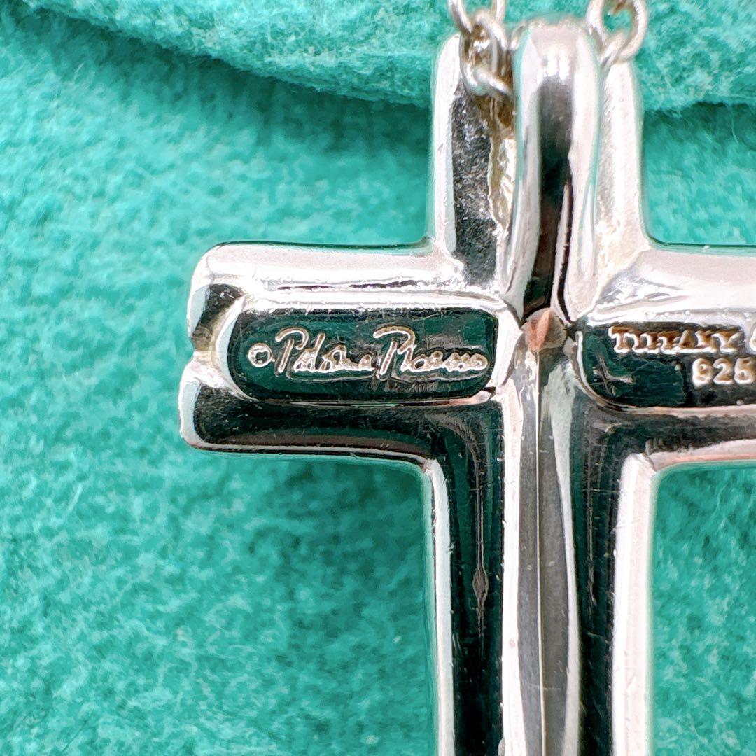 美品 オールドティファニー テンダネスハート クロス ネックレス シルバー925