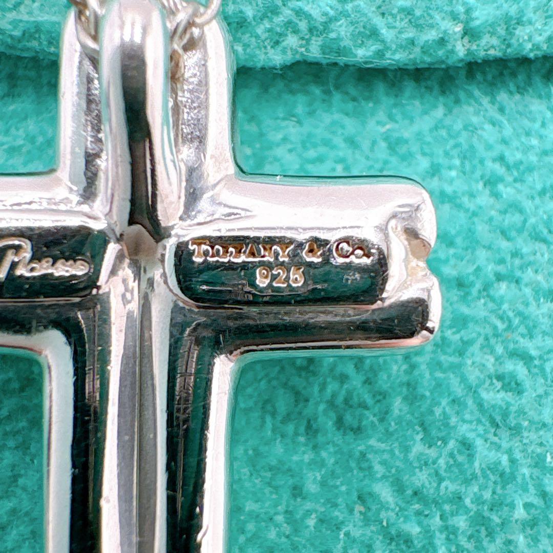 美品 オールドティファニー テンダネスハート クロス ネックレス シルバー925