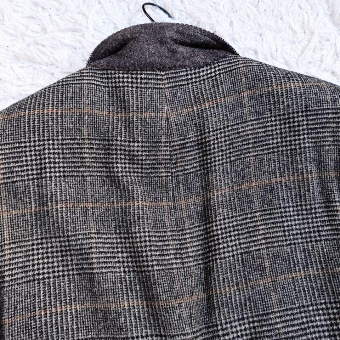 CAMEL 100%　テーラードジャケット　USA製　千鳥格子　L相当　グレー系