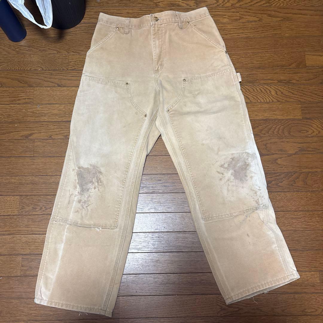 た*き様 80s Carhartt ベージュ ワークパンツ