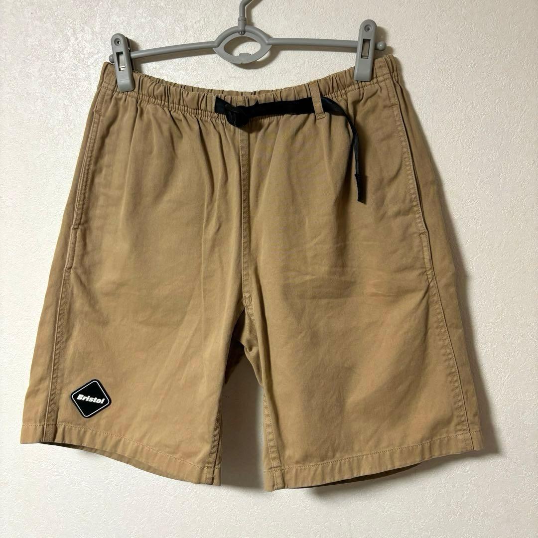 FCRB × GRAMICCI ハーフパンツ　ロゴ　コラボ　ベージュ　L