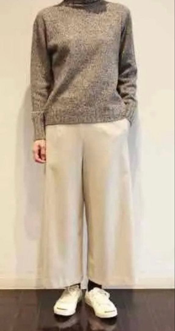 値下げ【美品】マーガレットハウエル　カシミヤ混　ワイドトラウザー