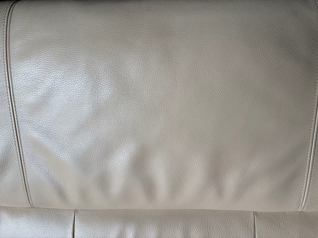 【送料込】カリモク 本革 レザー ハイバック3人掛 トリプル ソファ 木肘