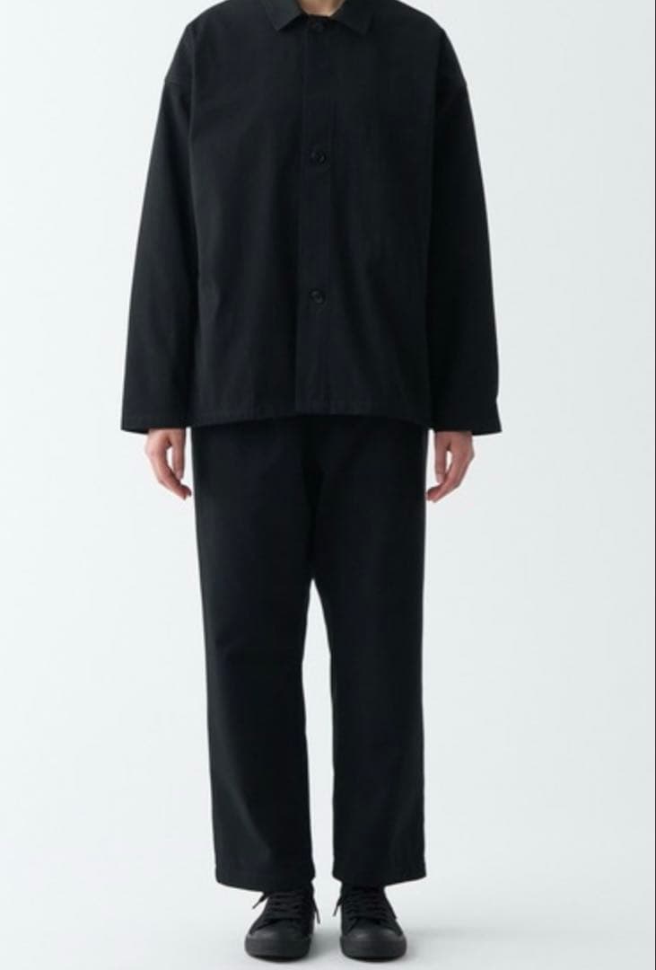 【セットアップ】Mujilabo 燃えにくい素材を使ったジャケットパンツＭ・黒