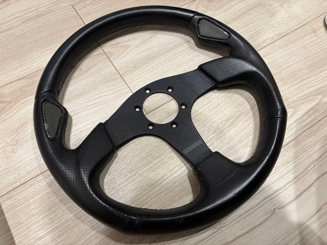 3スポークレザーステアリングホイール