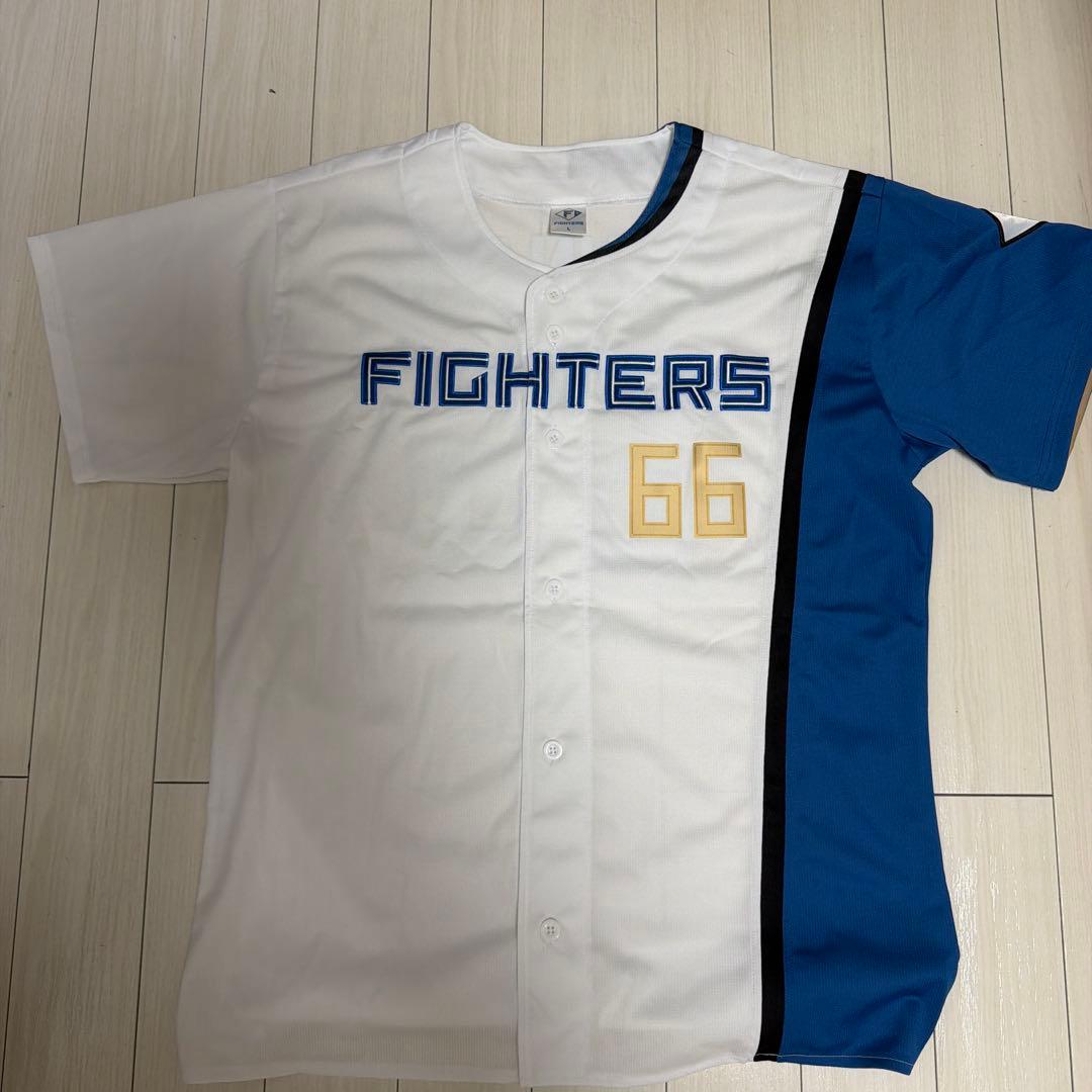 【即配送】FIGHTERS 万波66 レプリカユニフォーム Lサイズ