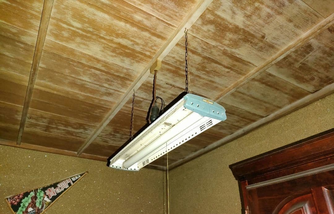 昭和レトロな吊り下げ蛍光灯　松下電器スーパーブライト　ナショナル　レア品