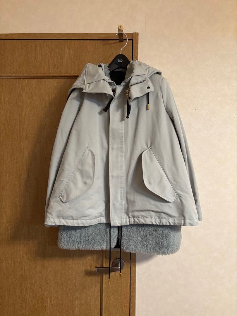 未使用！リラクス ショートモッズコート　ライナー付き　ライトブルー