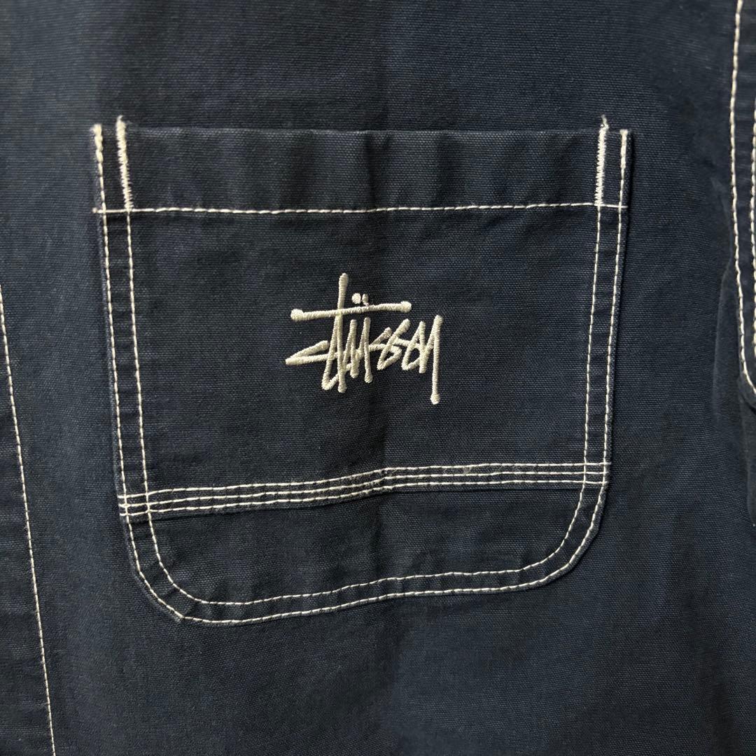 【激レア】STUSSY ステューシー　カバーオール　ジャケット　完売モデル　刺繍