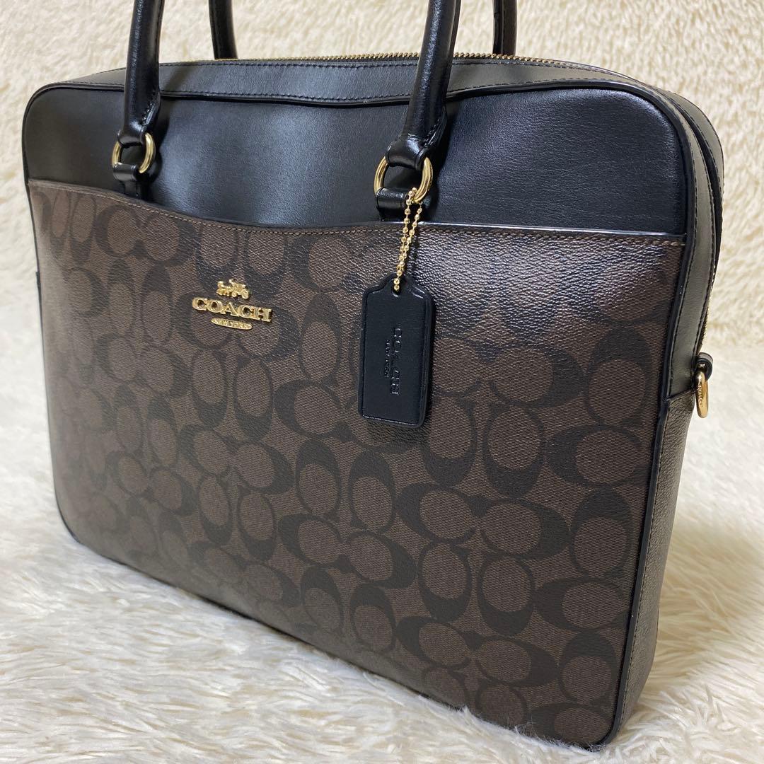 コーチ COACH シグネチャー ハンドバッグ A4可　ビジネスバッグ男女兼用