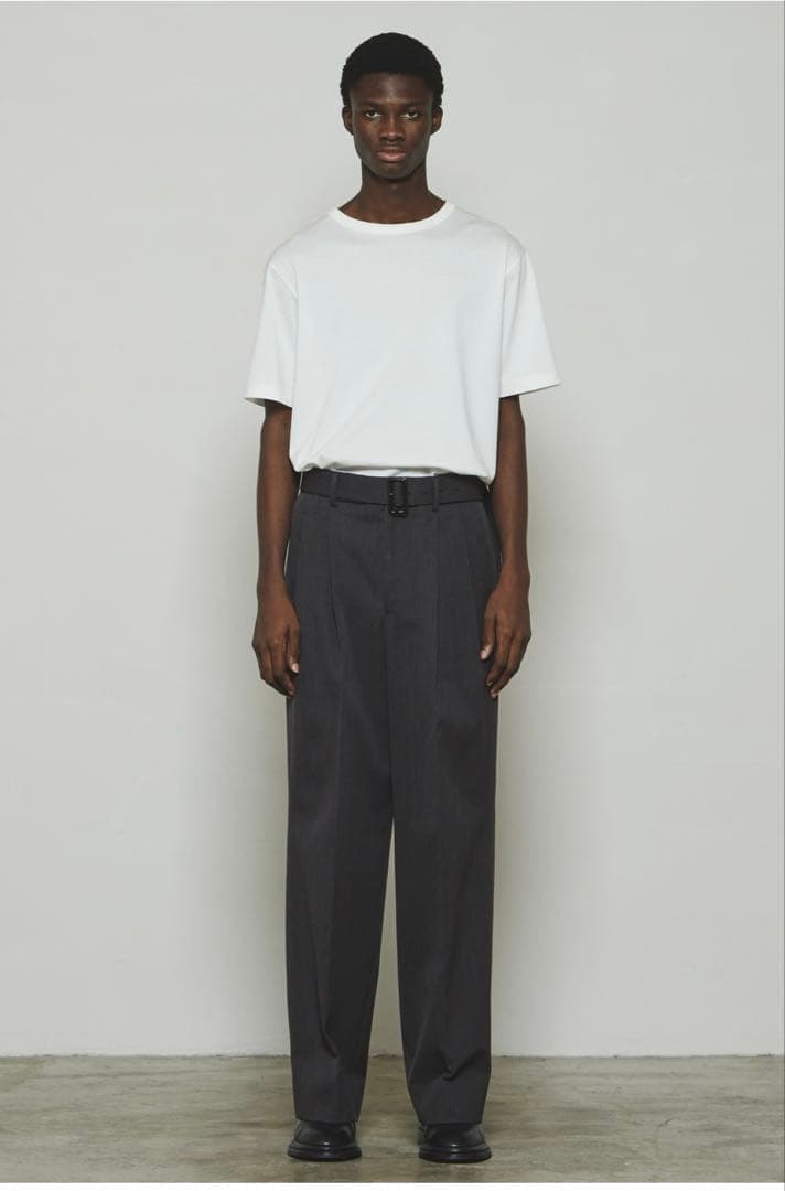 パンツ THE RERACS25AW THE SLACKS BELTED 2TUCK