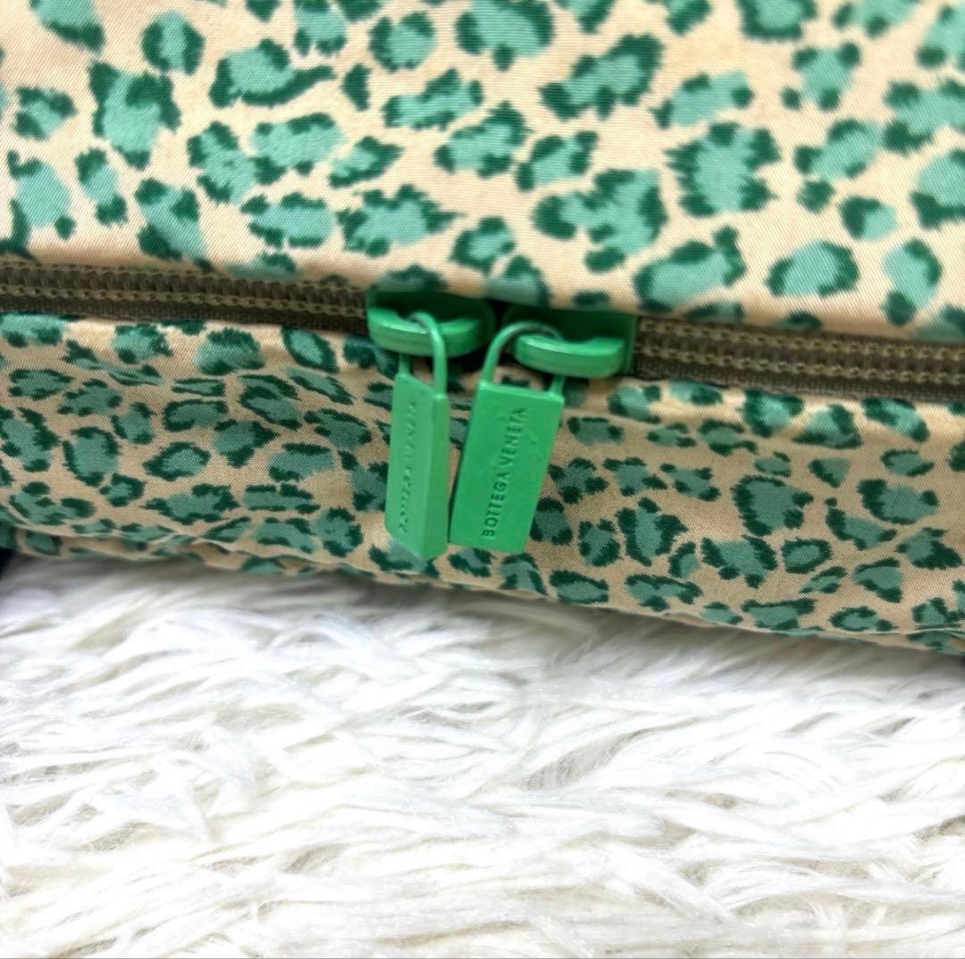 希少.美品　BOTTEGA ボッテガヴェネタ　ハンドバッグ　レオパード　グリーン