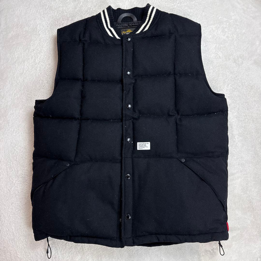 ダブルタップス　大きいサイズ　ダウンベスト　ブラック　XLサイズ