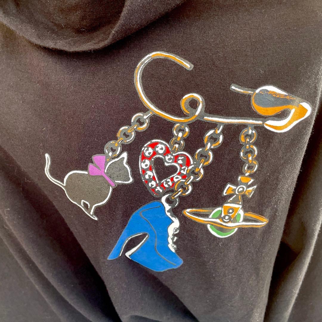 ヴィヴィアンウエストウッド　変形カットソー　オーブ　黒猫