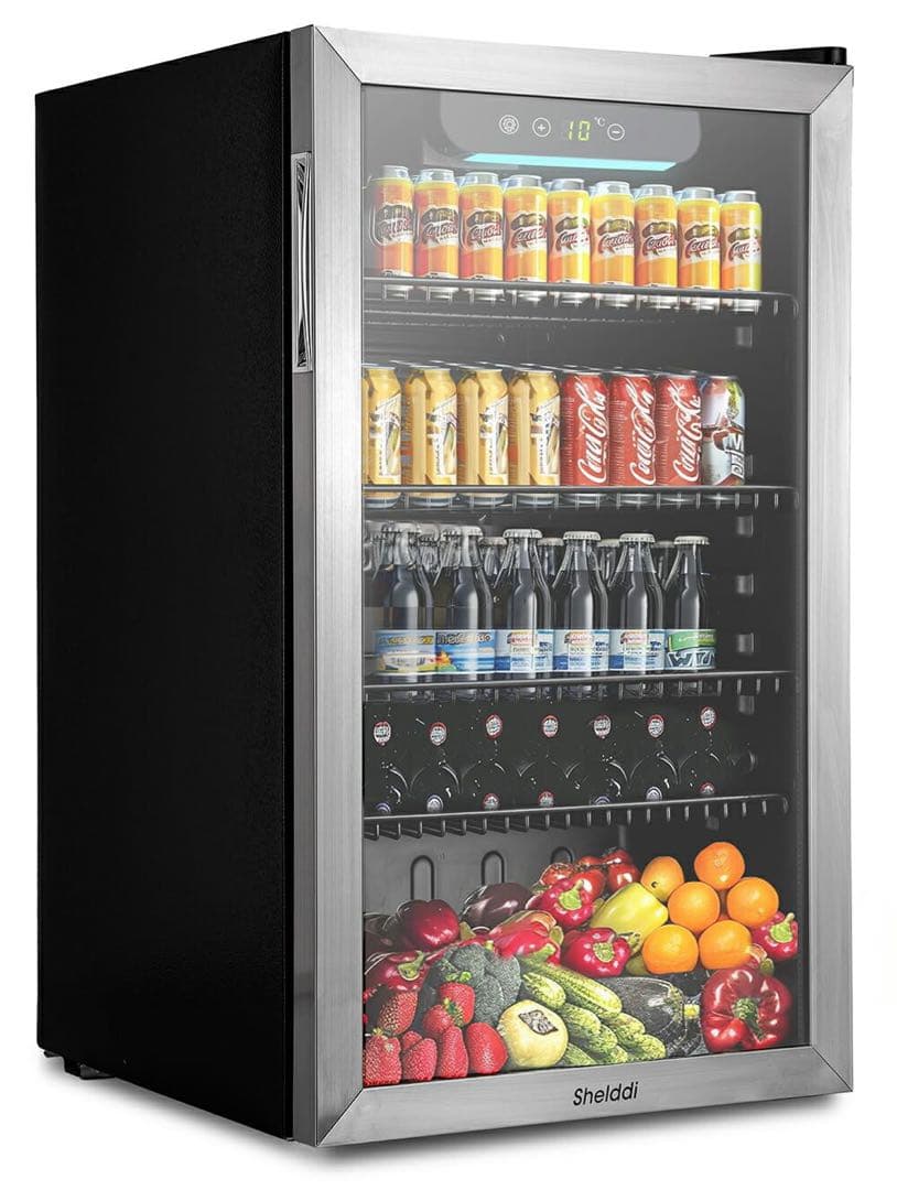 ❤️値下げ❤️ ミニ冷蔵庫 93L 透明ガラス　扉　冷蔵庫　コンプレッサー