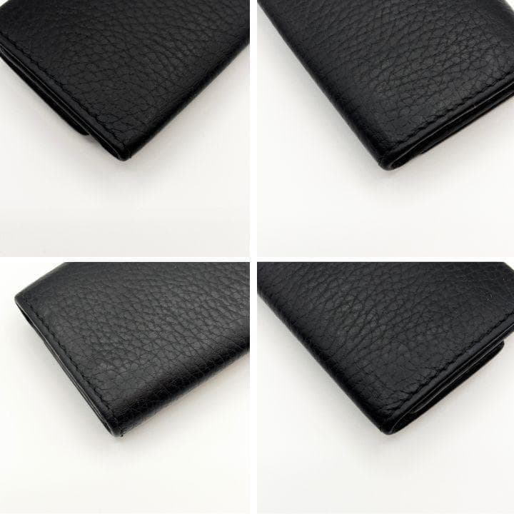 付属品完備✨️グッチ GGマーモント 6連レザーキーケース 黒 ゴールド金具