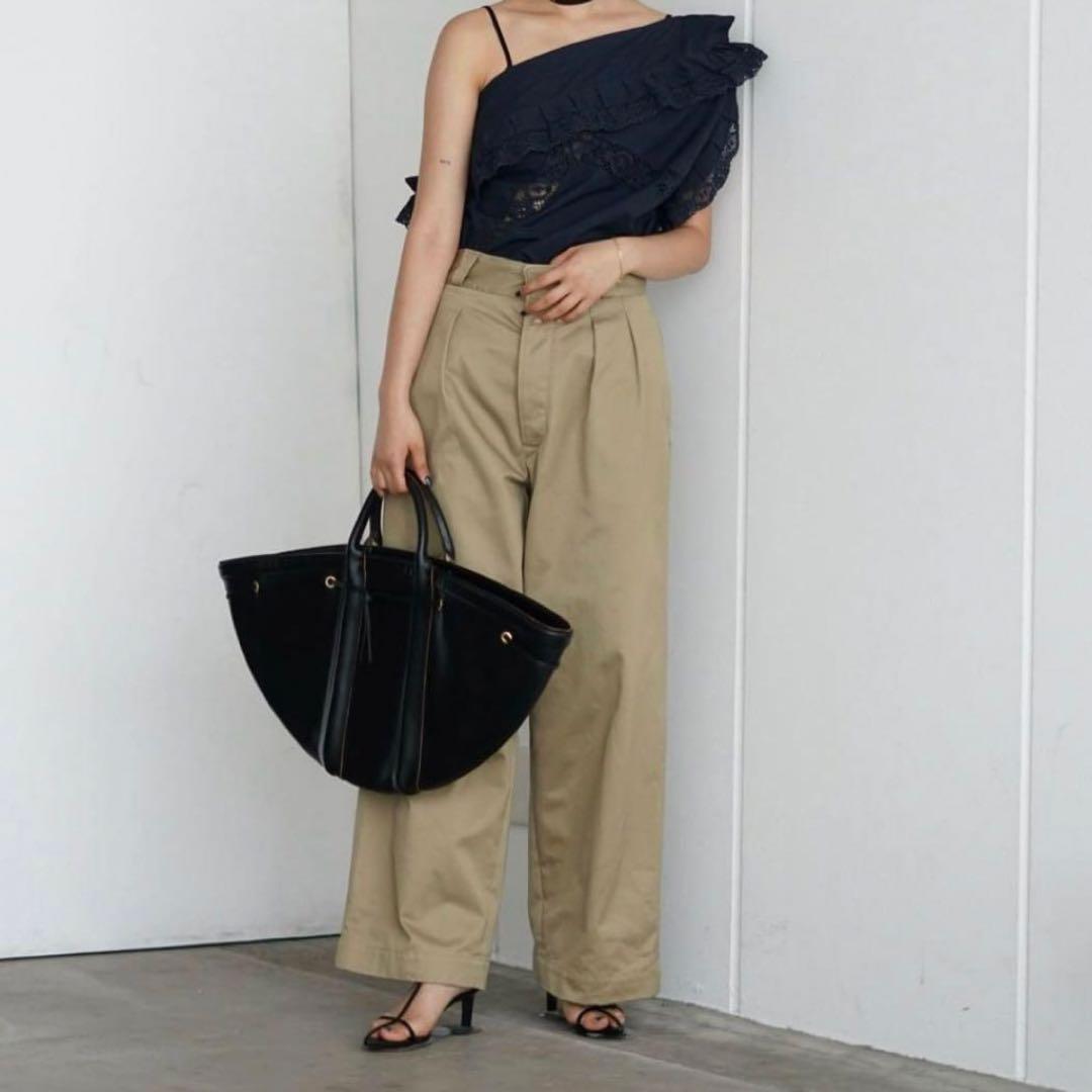 フミカウチダ UNIFORM WEAPON 2-TUCK PANTS 34