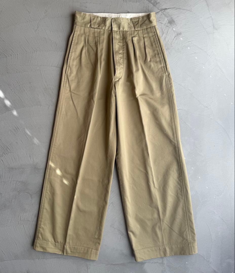 フミカウチダ UNIFORM WEAPON 2-TUCK PANTS 34