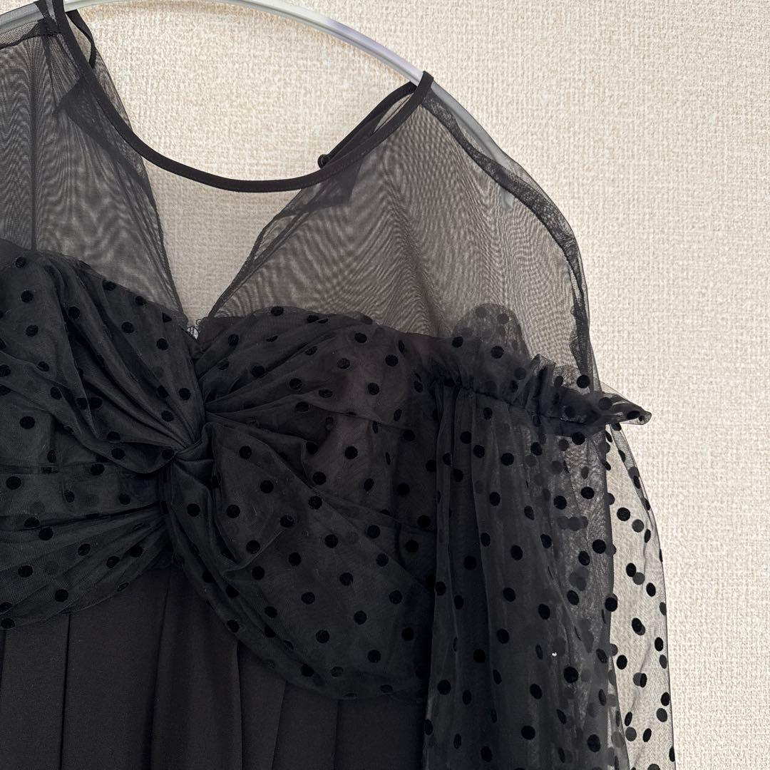 ANDRÉSDアンドレスド　フロッキードットパンツドレス