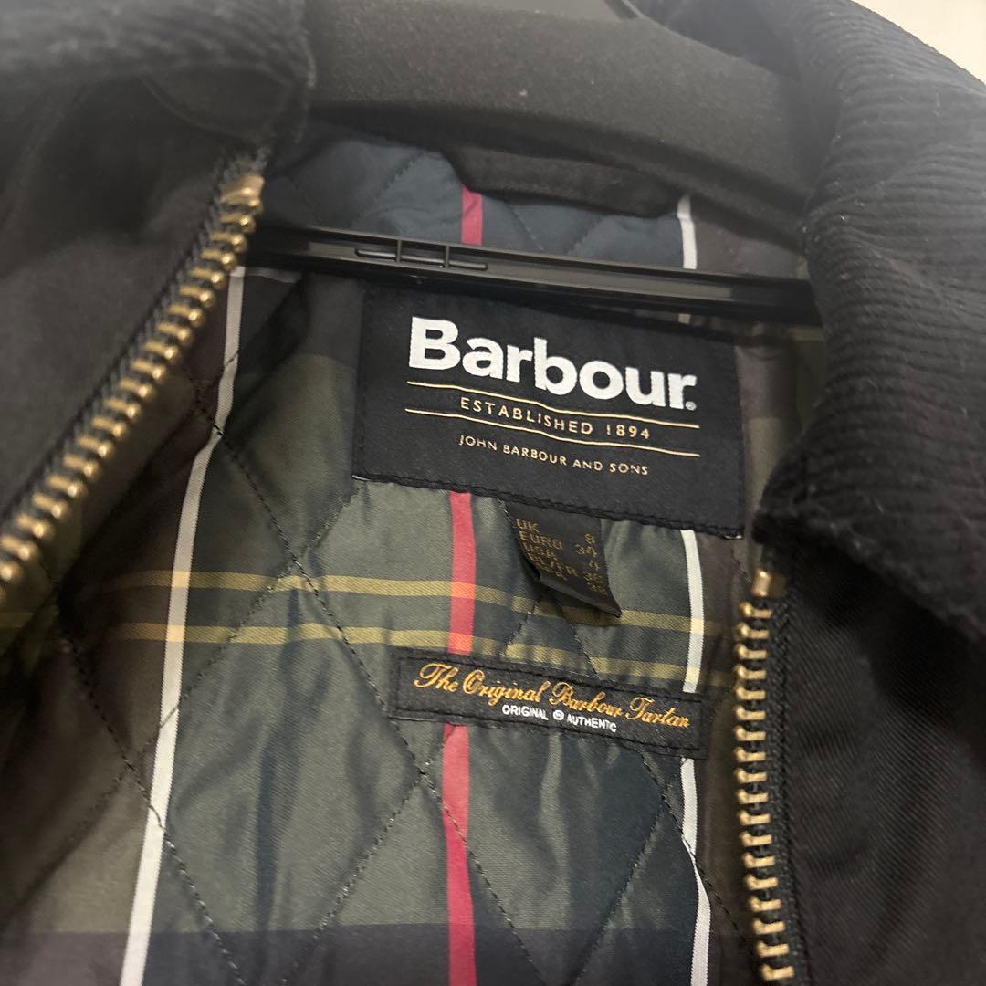 Barbour Winnie ノーカラー ジャケット ブラック 8