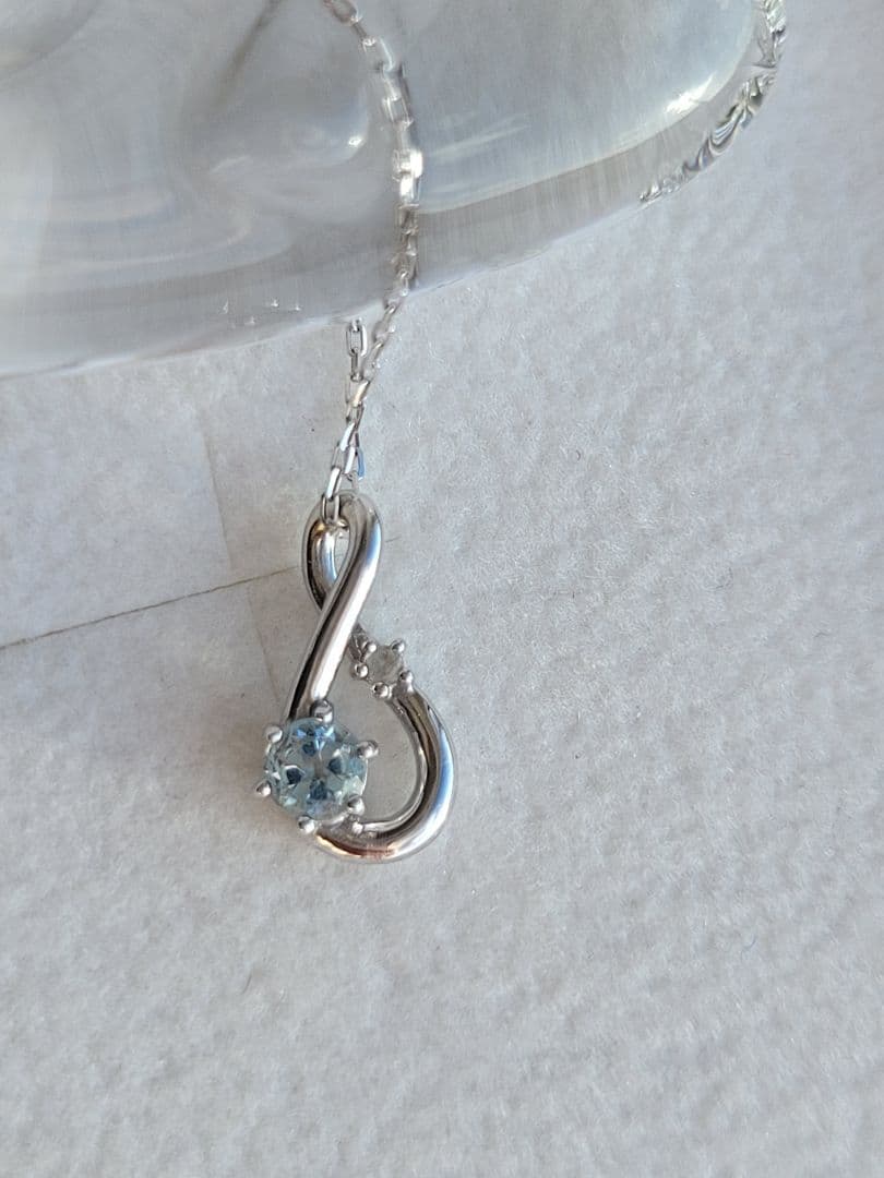 美品★Canal 4℃ K10 WG ネックレス スカイブルートパーズ