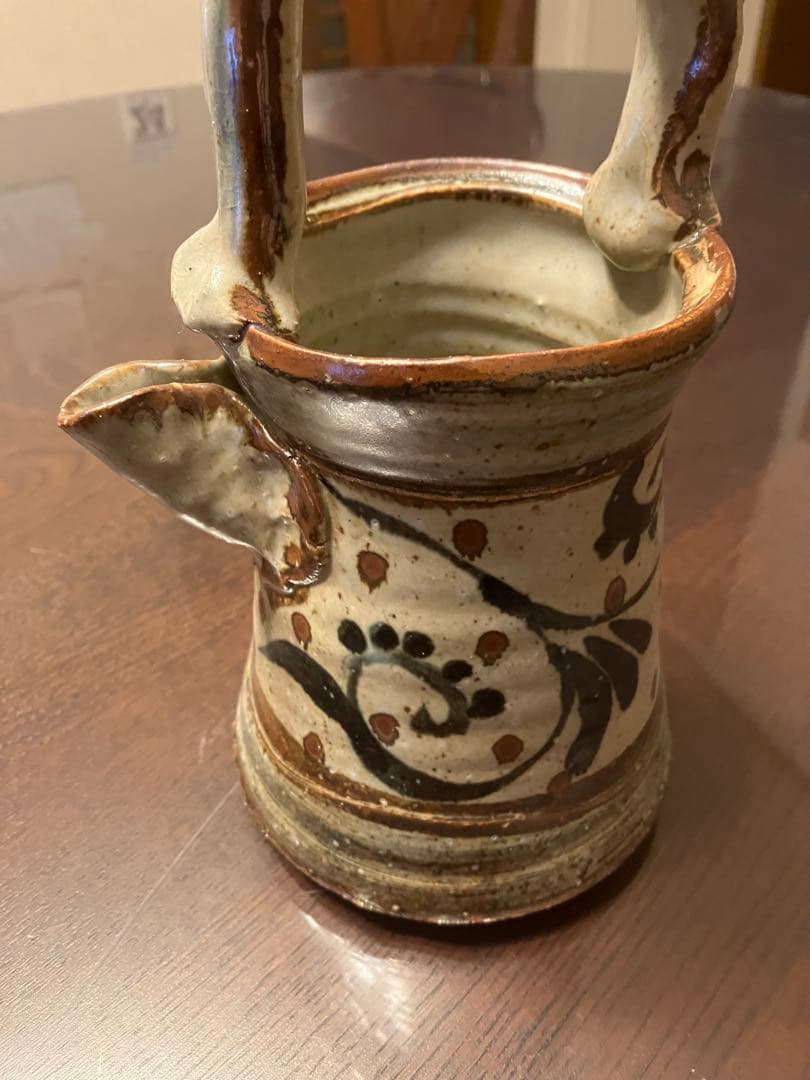 Roy & Chieko 笠間焼 水差し（内径8.5cm 高さ取手含む25cm）