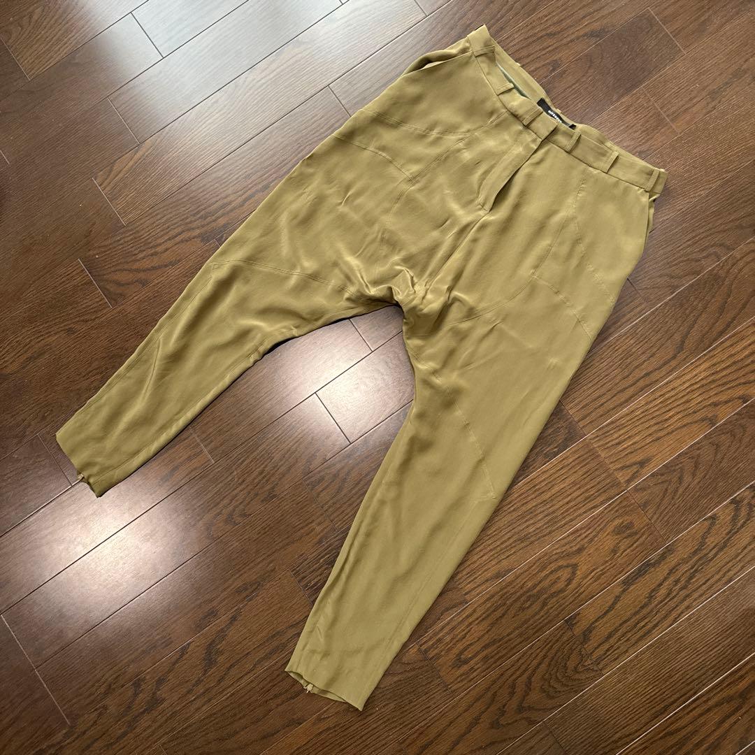 美品 GIVENCHY サルエルパンツ シルク100% カーキ