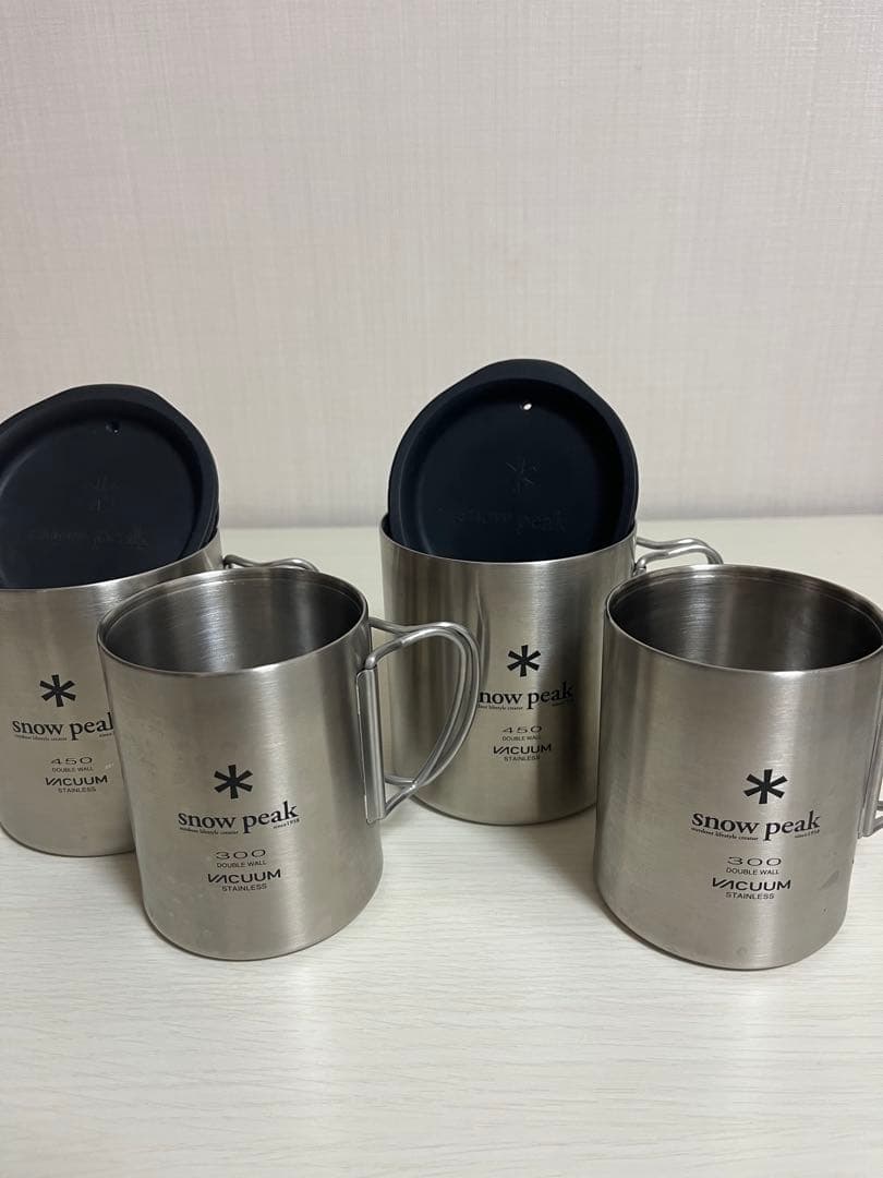 【300、450ml各2セット】peak ステンレス 真空断熱マグカップ