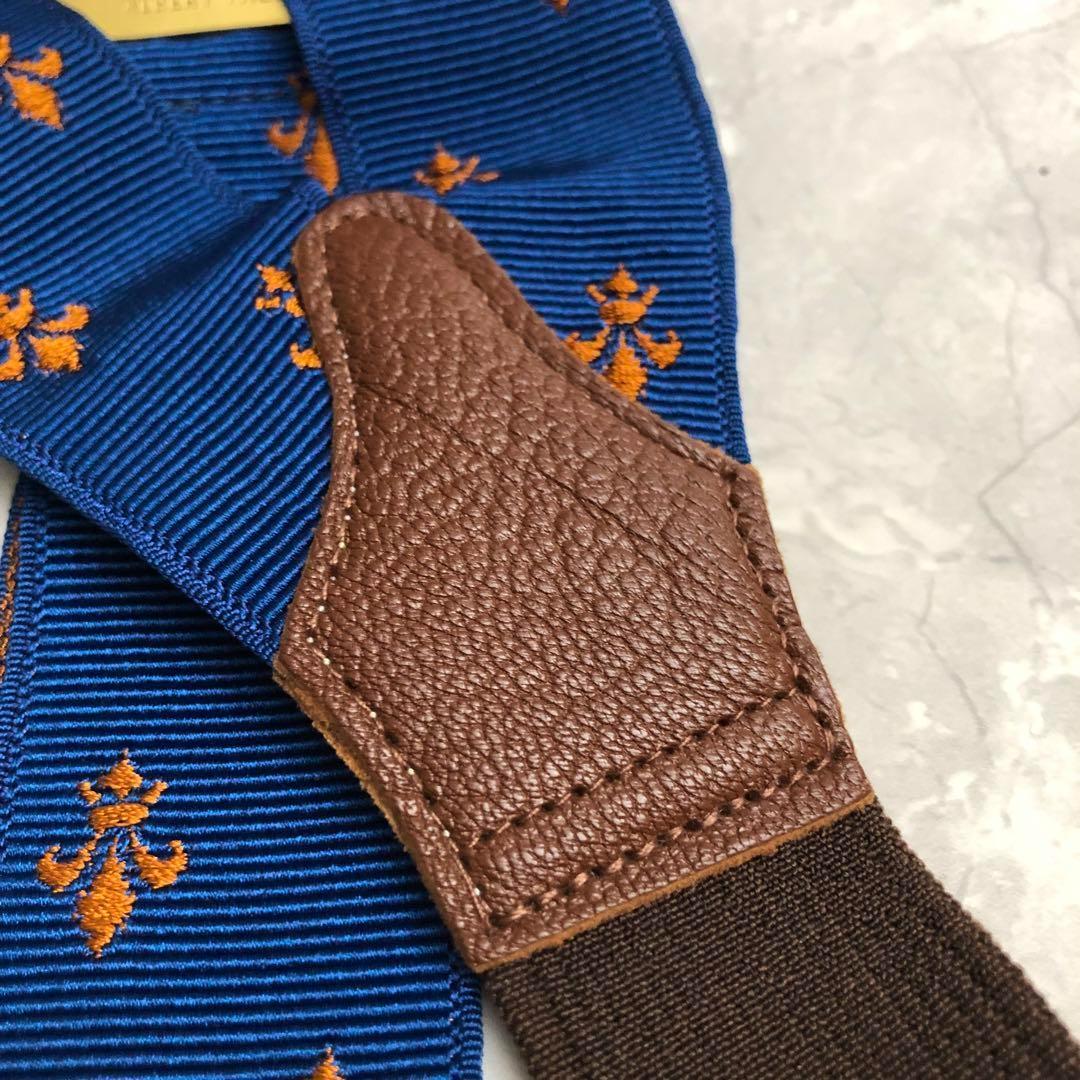 ★美品★ THURSTON サスペンダー 青 オレンジ ブレイシーズ