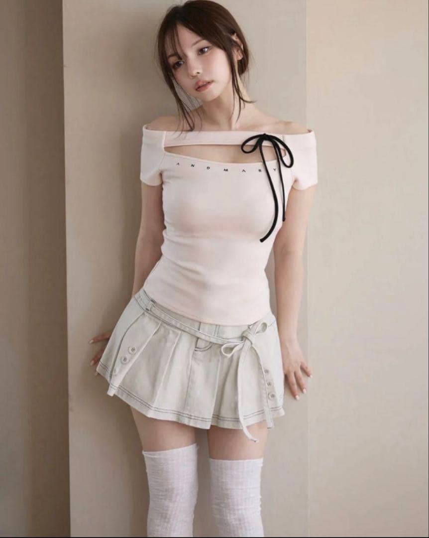 ANDMARY Kika button mini skirt【サイズM】