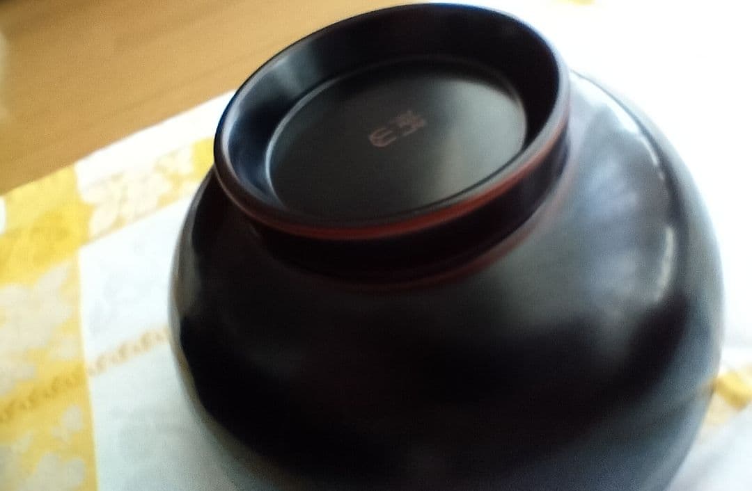 おやま椀（大）　滴生舎作　全行程浄法寺漆使用　朱・溜セット