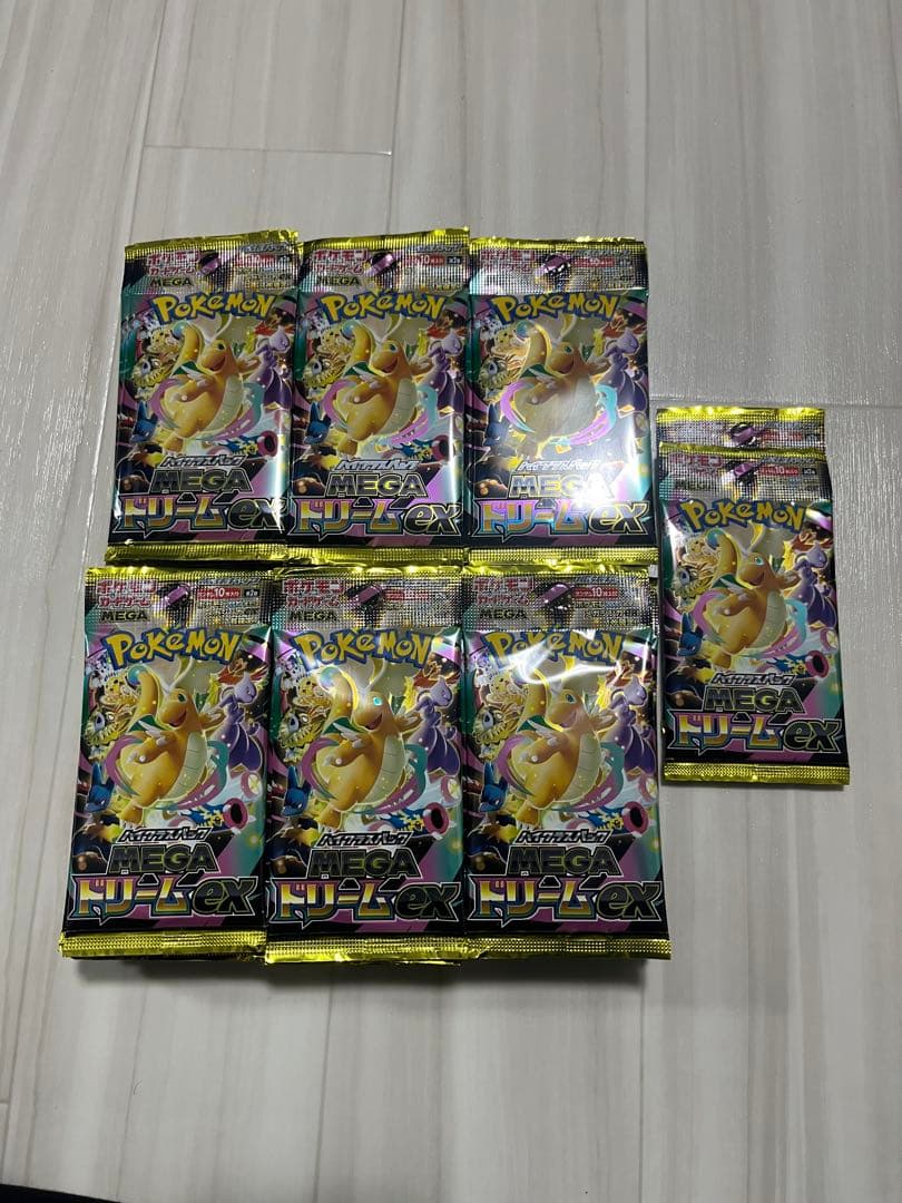 ポケモンカード　MEGAドリームex サーチ済み　62パック　未開封パック