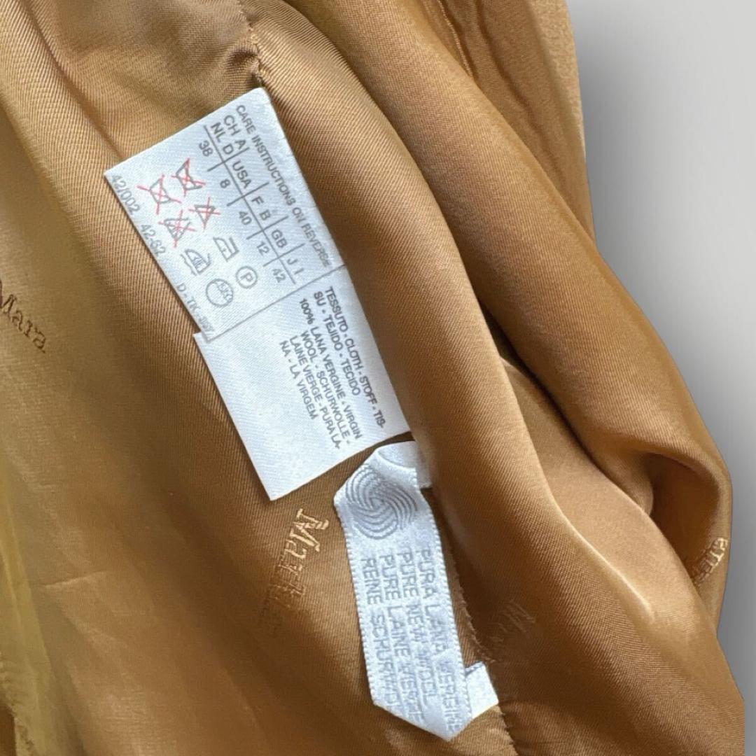 [美品] 白タグ MaxMara テーラード ジャケット ヴィーガンウール