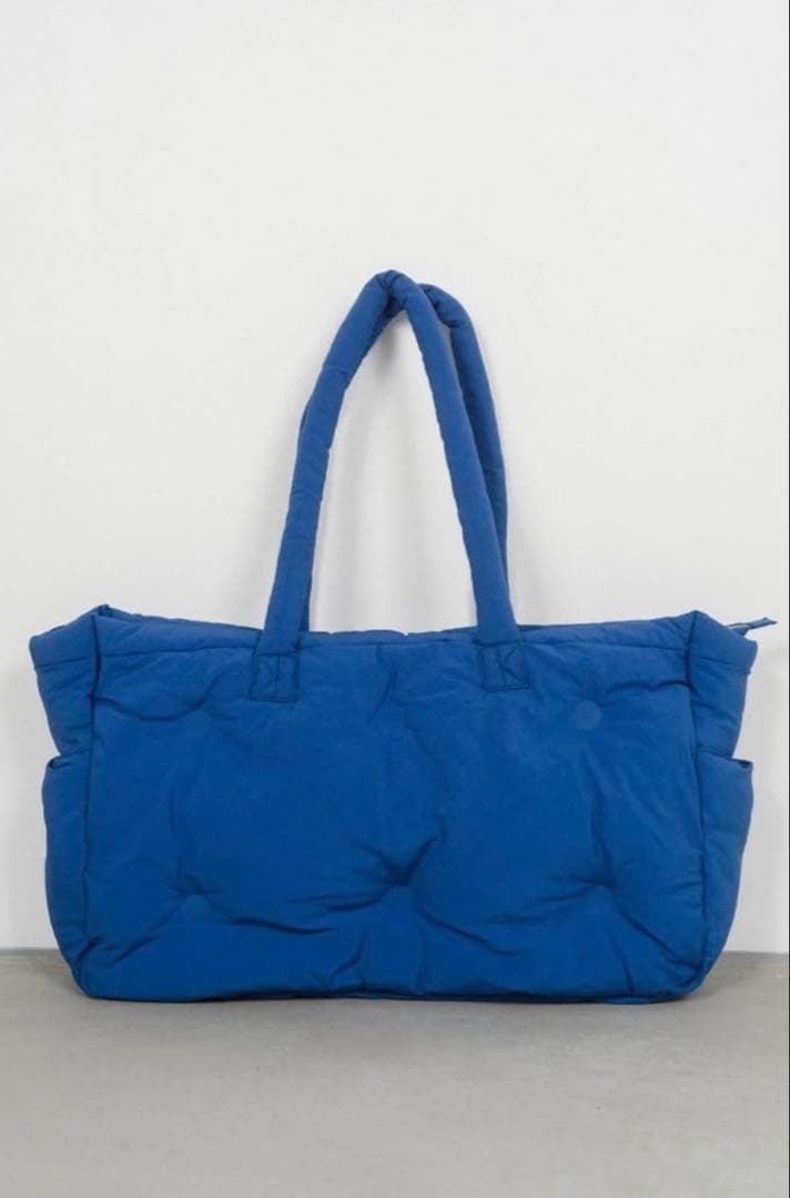 【knuth marf】big quilt bag/blue