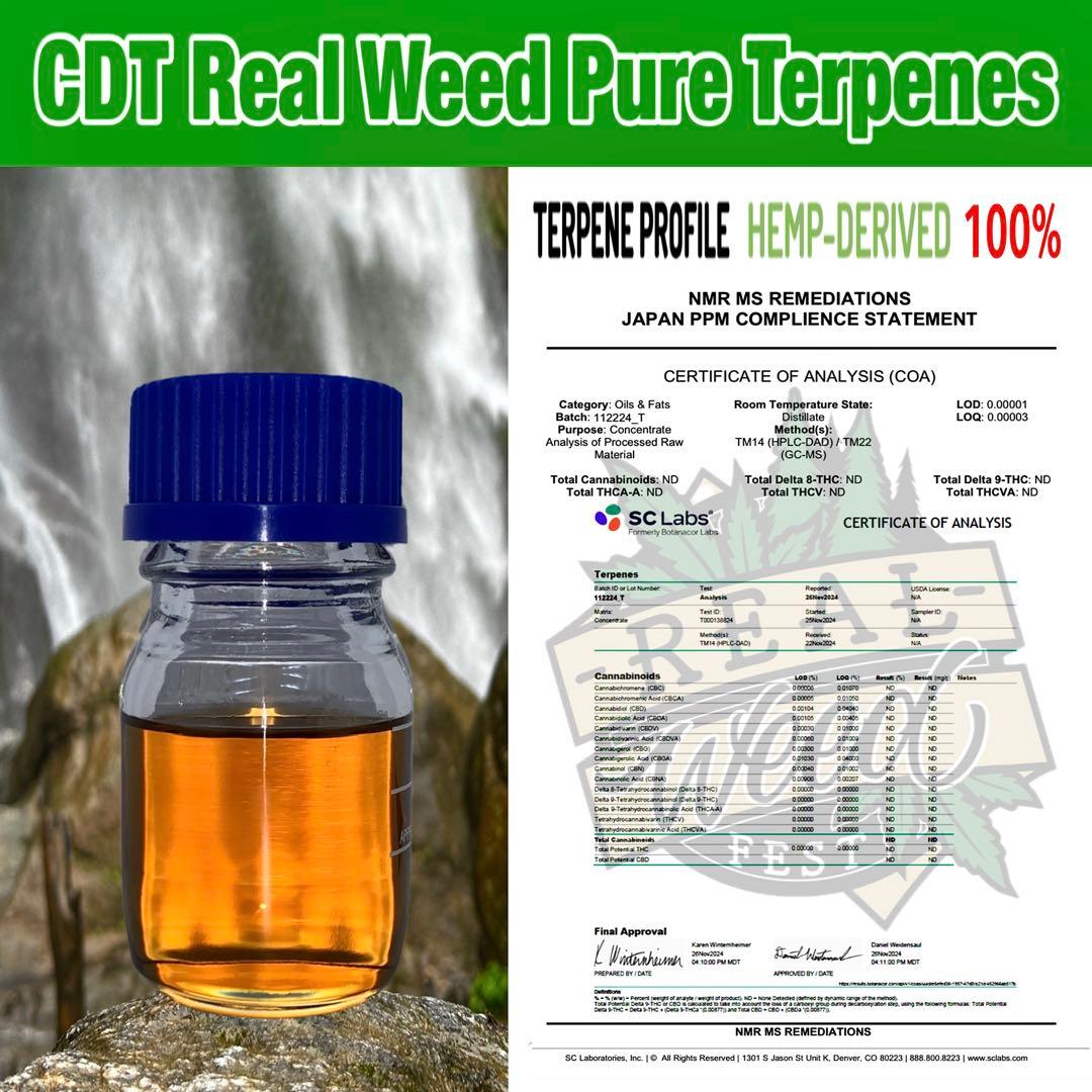 リラクゼーショングッズ CDT Real Weed Pure Terpenes 5ml CBN CBD