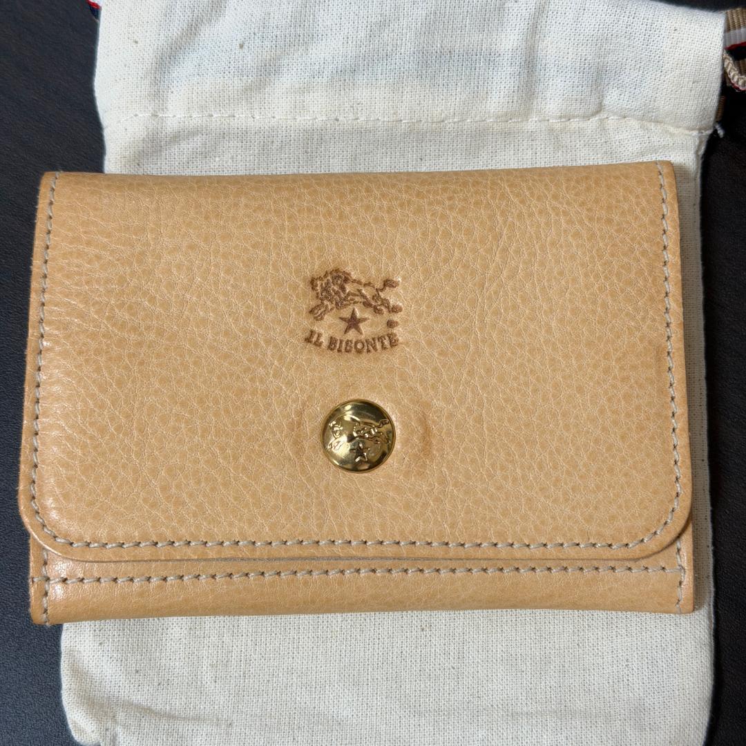 【新品未使用】イルビゾンテ 名刺入れ カードケース ナチュラル