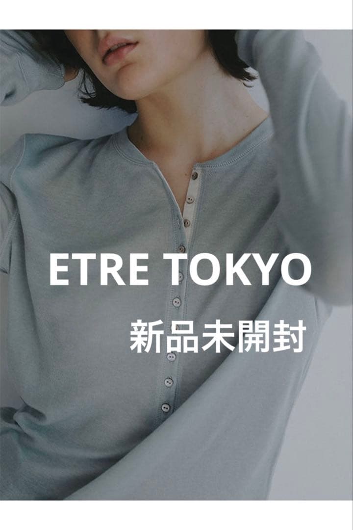 新品タグ付未開封 ETRE ウールフライスヘンリーネックプルオーバー 新作ブルー