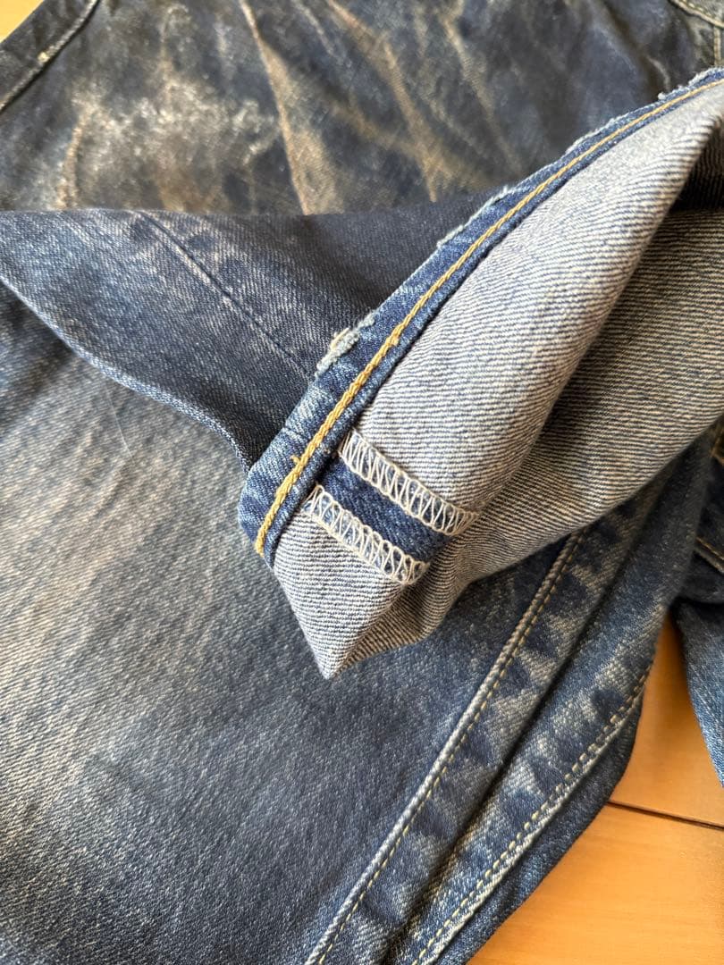 PRPS 紫製品　ダメージ加工デニム　W33