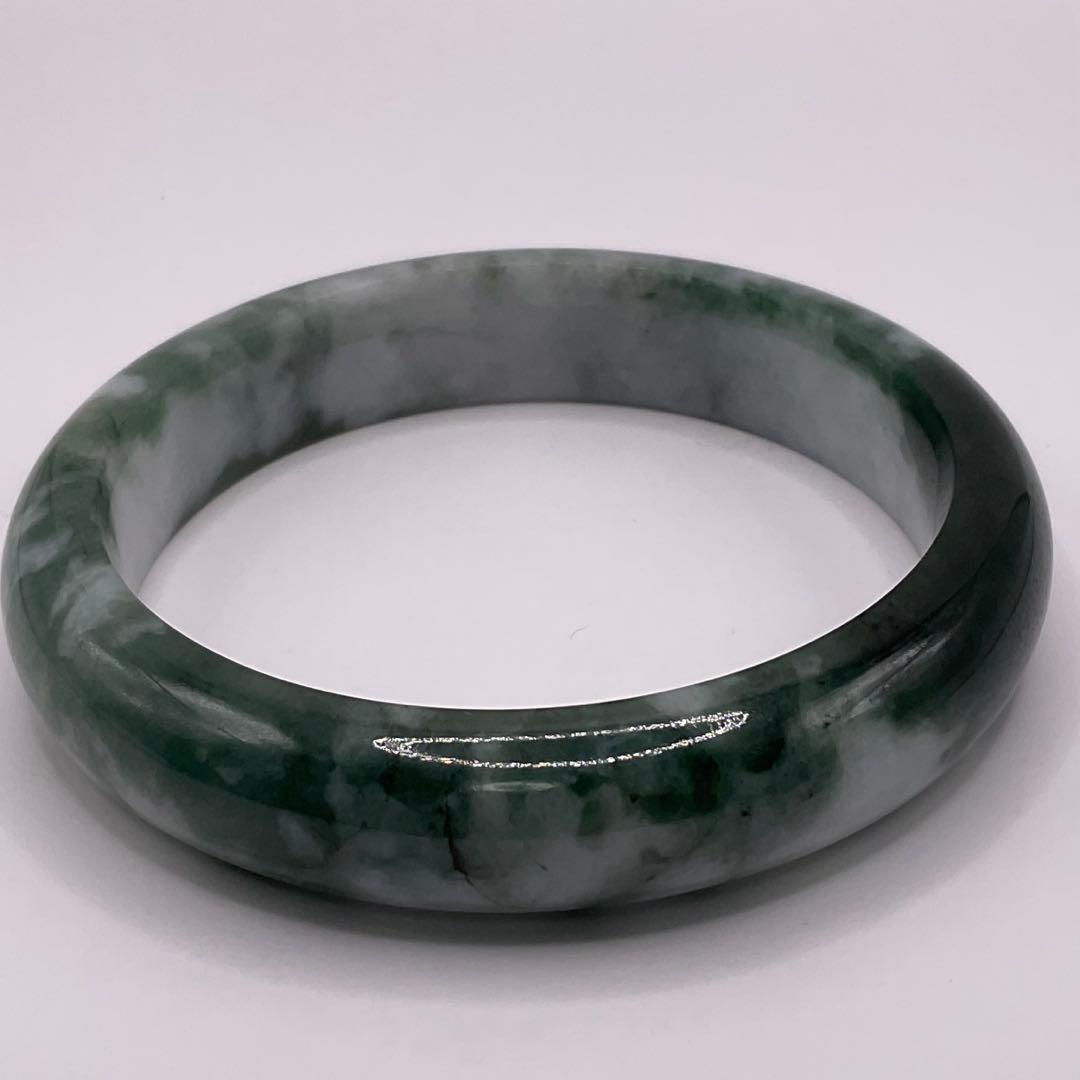 ミャンマー産 翡翠バングル 天然翡翠　57.2mm 翡翠