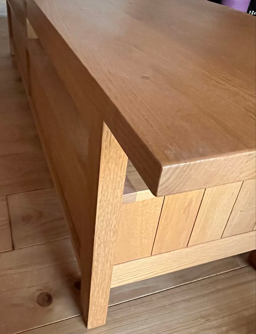 k*m様 頑固おやじ製　栗無垢材　東北の栗の木で作ったTVボード　オイル仕上げ