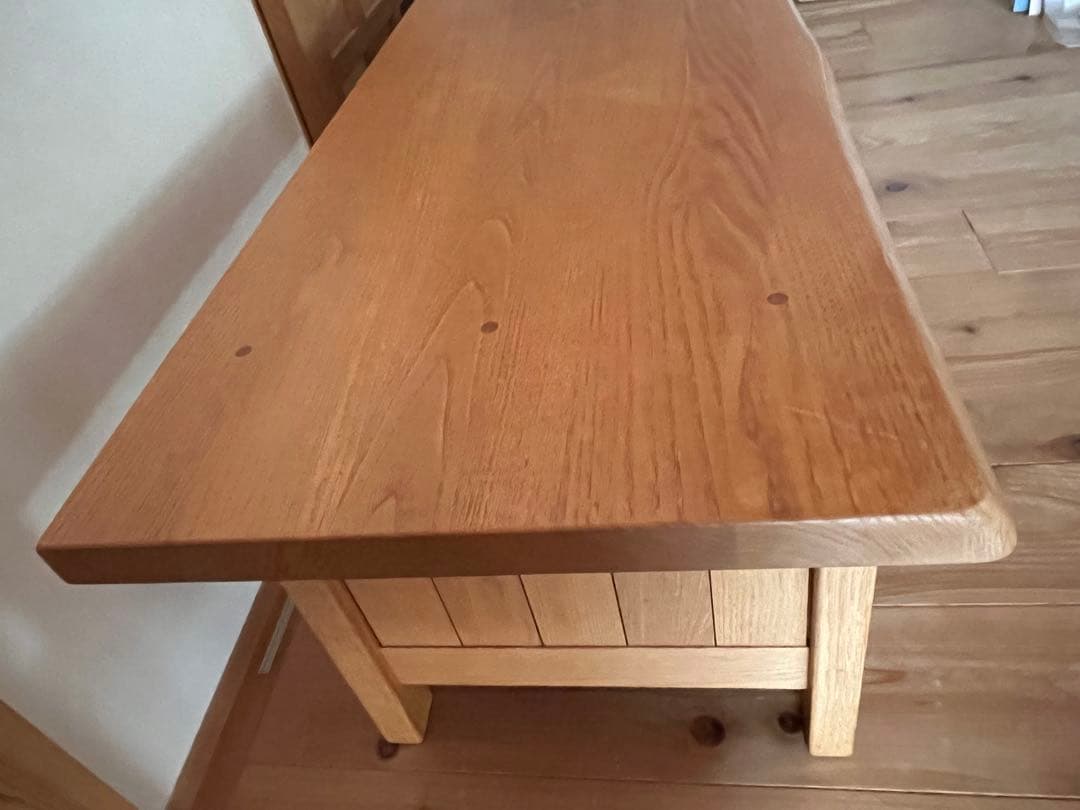 k*m様 頑固おやじ製　栗無垢材　東北の栗の木で作ったTVボード　オイル仕上げ