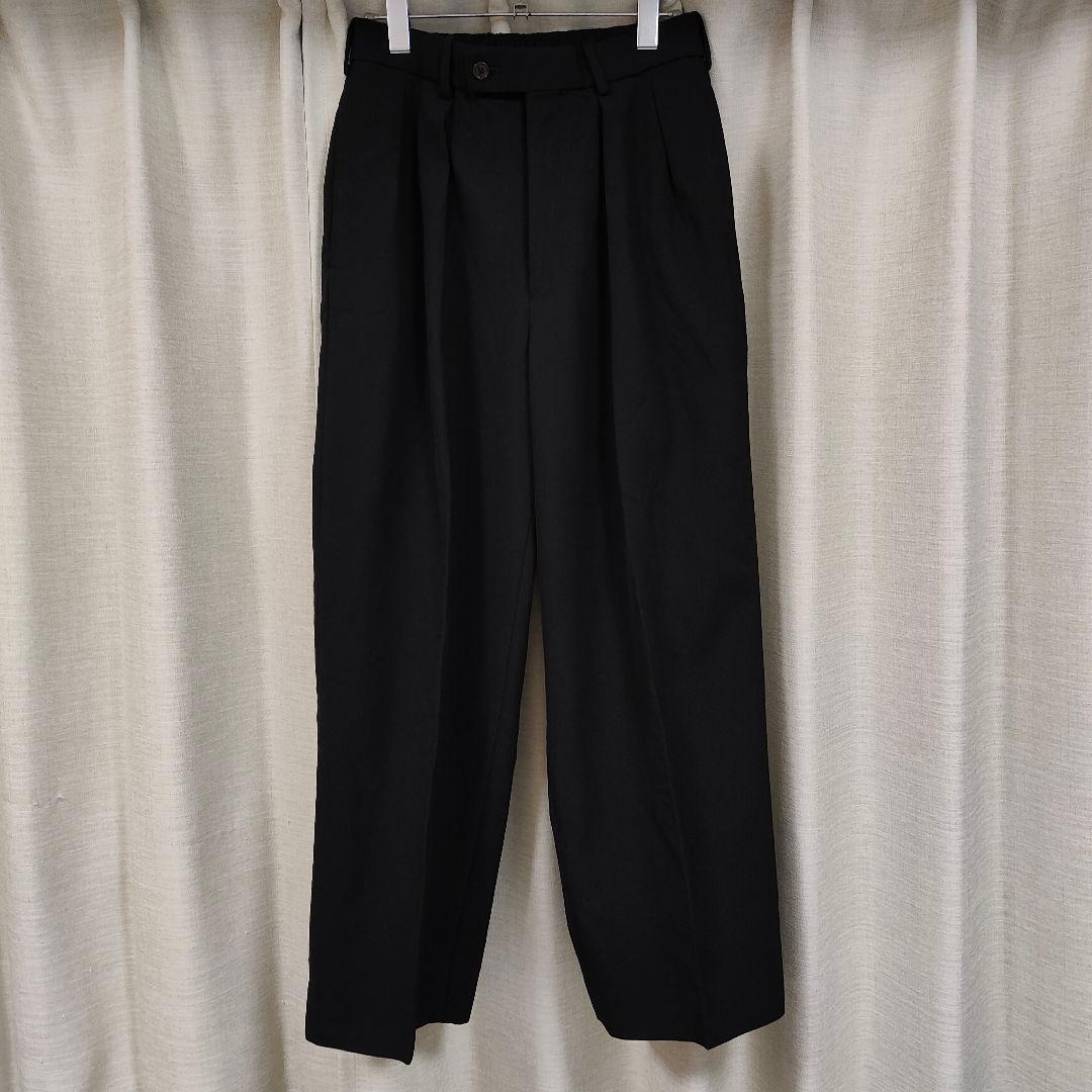 マーカウェア ダブルプリーテッドトラウザーズ オーガニックウールサバイバルクロス