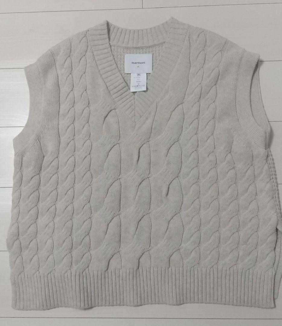 美品☆25AWマルモア☆cable knit vest