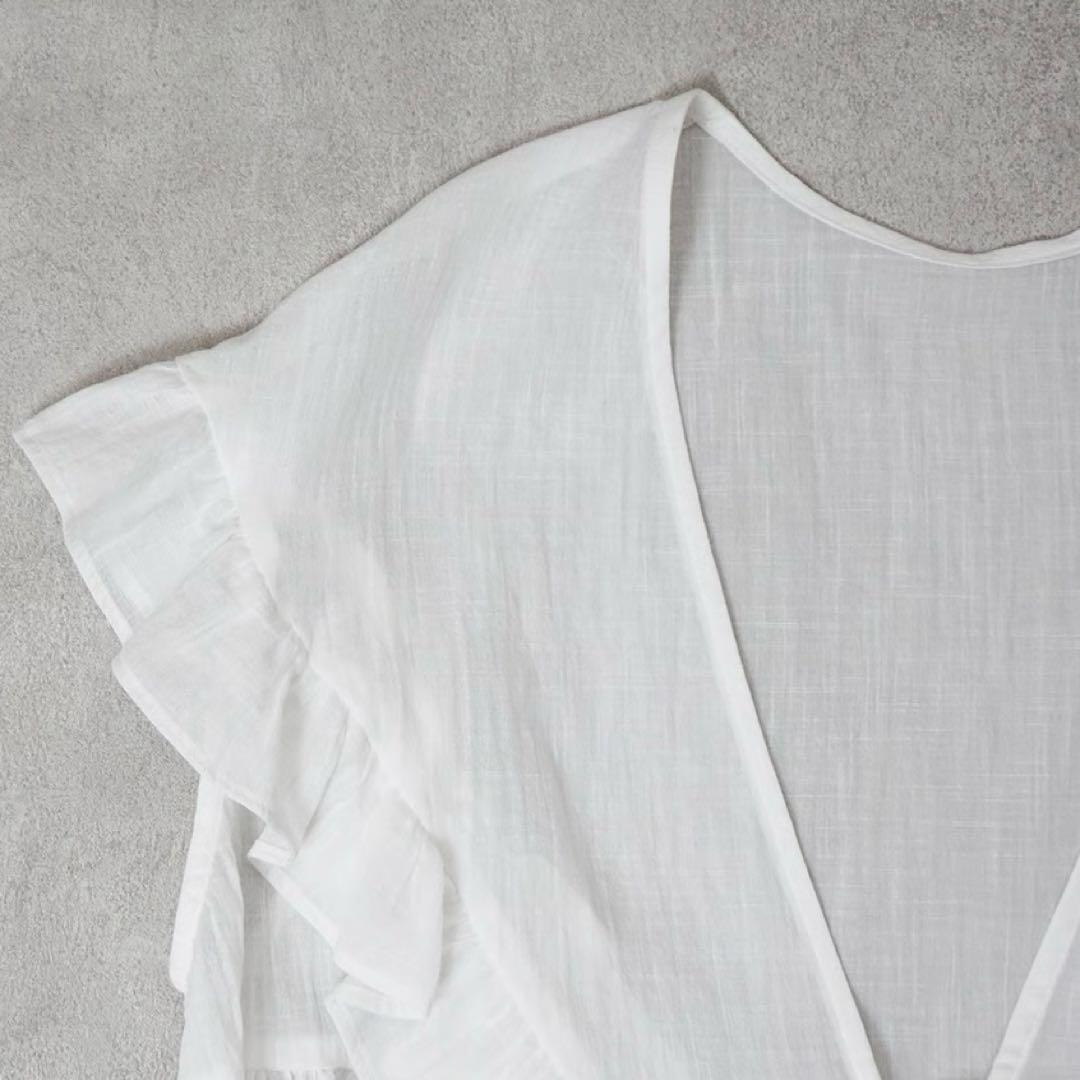 atelier emau アトリエエマウ クリオネフリルベスト 白