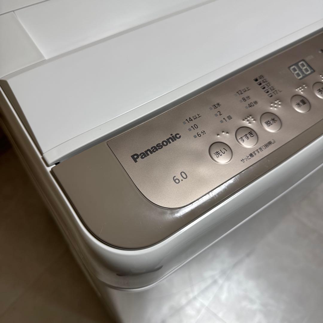 美品 Panasonic 2022年 洗濯機 6kg 人気シリーズハイモデル